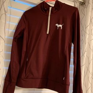 Victoria secret pink athletic material quarter zip